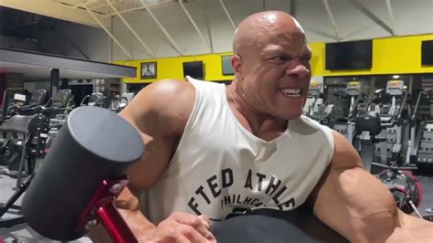 phil heath workout|phil heath showing his guns.